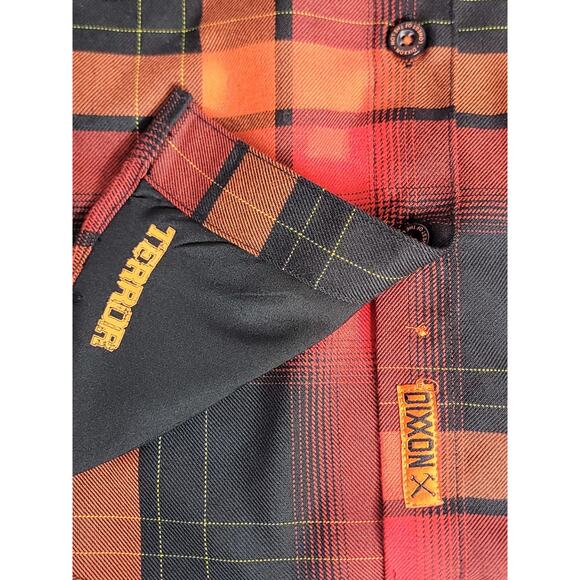 Dixxon Flannel ShirtMens S The Terror Lowest of the Low Red Plaid Button Down - Picture 5 of 9